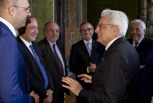Il Presidente Mattarella con i rappresentanti della stampa italiana