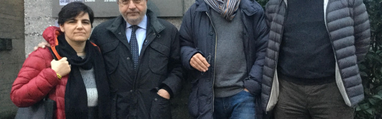 Da sin. Fabiana Martini, Beppe Giulietti, Carlo Muscatello, Alessandro Martegani