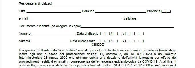 modulo contributo