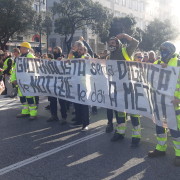 Manifestanti al corteo di Trieste