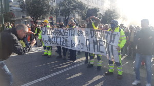 Manifestanti al corteo di Trieste