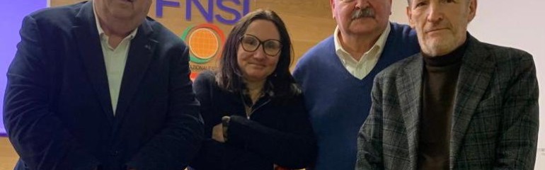 Da sinistra: Alessandro Bourlot, presidente regionale, Patrizia Disnan, e i delegati fvg Furio Baldassi e Fulvio Sabo